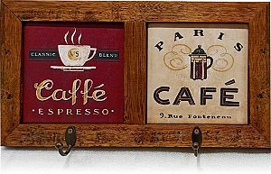 Quadro cabideiro duplo - Café