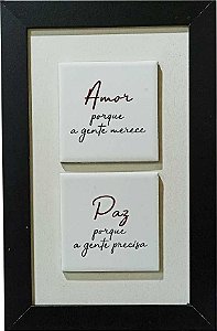Quadro de azulejo Decor - Amor e paz