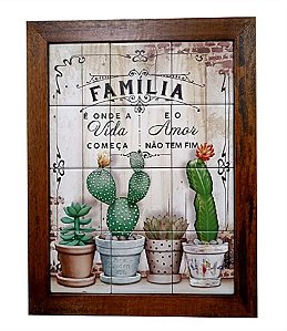 Quadro de azulejo - Família