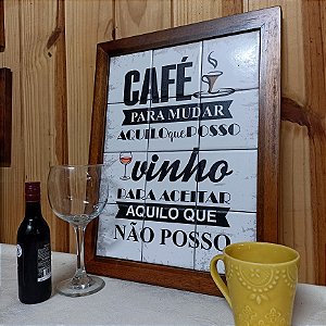 Quadro de azulejo - Vinho e Café
