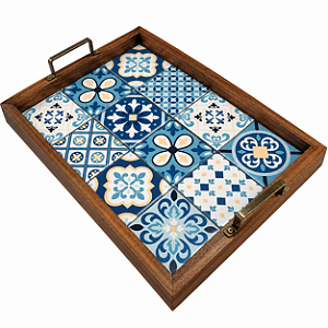 Bandeja de Azulejo - Azulejos Azuis