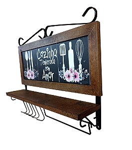 Prateleira Gourmet - Cozinha preta