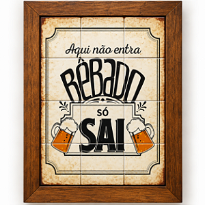 Quadro de azulejo - Bêbado