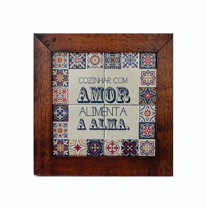 Quadro de azulejo - Amor