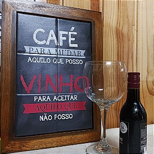 Quadro de azulejo - Café e vinho