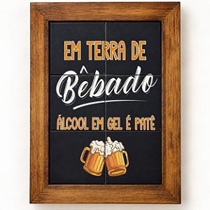 Quadro de azulejo - Terra de Bêbado