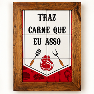 Quadro de azulejo - Carne