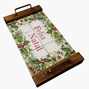Bandeja sem borda - Feliz Natal