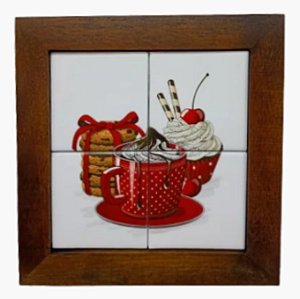 Quadro de azulejo - Natal Cookies