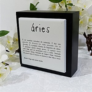 Cubo Preto e Branco Signo Áries
