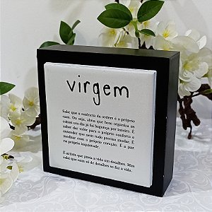Cubo Preto e Branco Signo Virgem