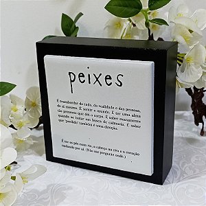 Cubo Preto e Branco Signo Peixes