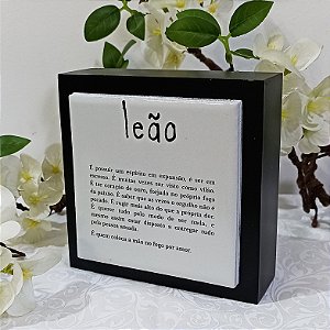 Cubo Preto e Branco Signo Leão