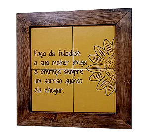Quadro de azulejo - Felicidade