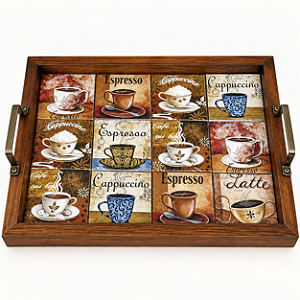 Bandeja de Azulejo - Tipos Café