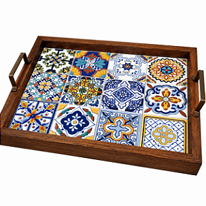 Bandeja de Azulejo - Azulejos Coloridos