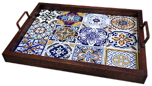 Bandeja de Azulejo - Azulejos Coloridos