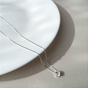 Colar ponto de luz zircônia