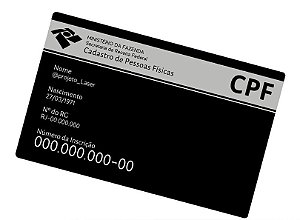 CPF gravado personalizado a laser Black