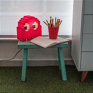 Luminária Fantasma (Vermelho) em polietileno: Pac-Man Blinky - Licenciada