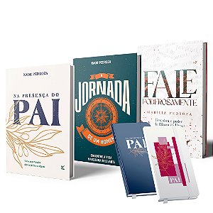 Combo Família (1 Devocional na Presença do Pai 2025 + 1 Livro a Jornada + 1 Livro Fale Poderosamente + 2 Moleskines)