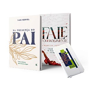 Combo Super Presença (1 Devocional na Presença do Pai 2025 + 1 Livro Fale Poderosamente + 1 Moleskine)