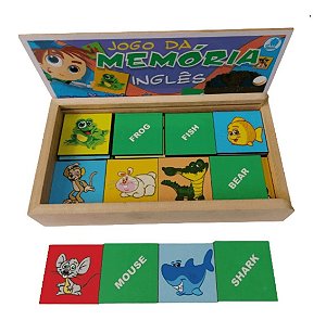 Jogo de Memória Inglês (6 anos ou +) - TOYS AQUI BRINQUEDOS EDUCATIVOS