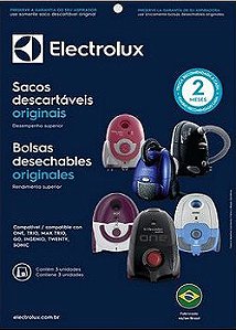 Sacos descartáveis para aspirador de pó Electrolux - One, Trio, Max Tr -  Tecno Clean | Soluções Profissionais Em Limpeza