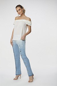 Blusa Ombro a Ombro Off White