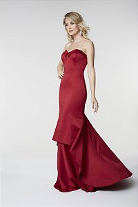 Vestido Longo Marsala Sereia