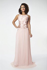 Vestido Longo Ellizabeth Marques Rose