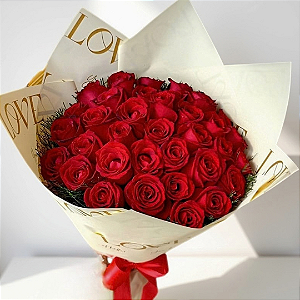 Buquê 36 rosas Vermelhas