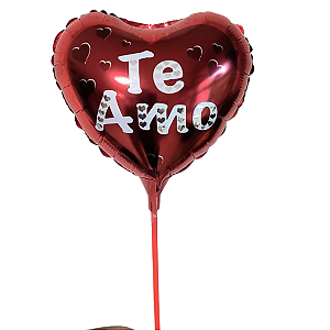 Balão de Coração Vermelho "TE AMO"