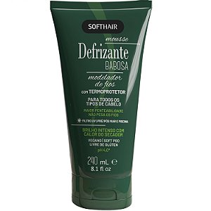 Defrizante Mousse Modelador de Fios Babosa Vegano Softhair