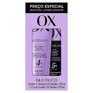 Shampoo E Condicionador Ox Glicólico para Cabelos sem Brilho