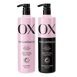 Shampoo e Condicionador OX Hialurônico 500ml - Cabelos Opacos