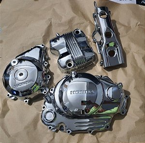 Kit tampas do motor e par de bacalhau 150 2010 até 2013 originais