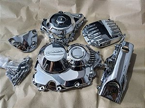 Kit tampas motor e peito 160 2022/2024 cromados