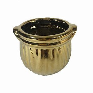 Vaso Metalizado Stela Dourado LV-0033