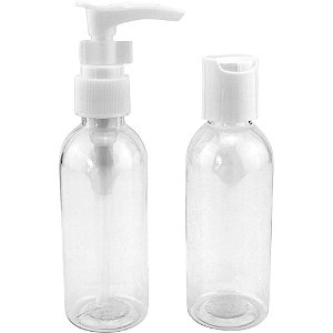 KIT 2 FRASCOS PARA VIAGEM PLASTICO 70ML