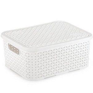 CESTO RATTAN C/ TP MEDIO BRANCO