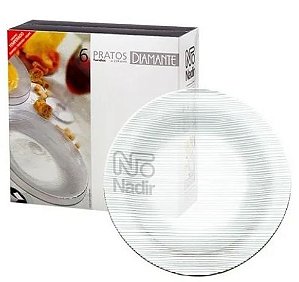 JOGO DE PRATOS FUNDO 6 PECAS DIAMANTE