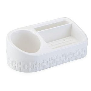 PORTA DETERGENTE RATTAN C/ BASE BRANCO