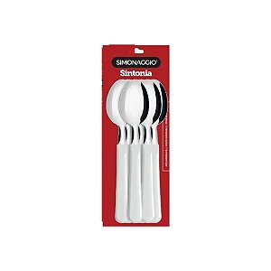 JG COLHERES MESA BRANCO 6PCS SINTONIA