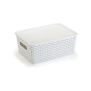 CESTO ORGANIZADOR RATTAN PEQ BRANCO