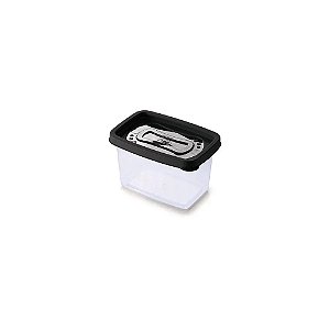 POTE CLIC RETANGULAR 430ML PRETO