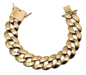 Pulseira Elos Lisa Dourada folheado a ouro 18k semijoia