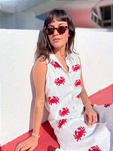 Vestido Max Caranguejo Branco