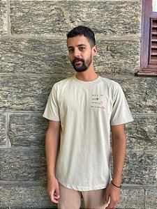 Camiseta My Words Masculina Areia