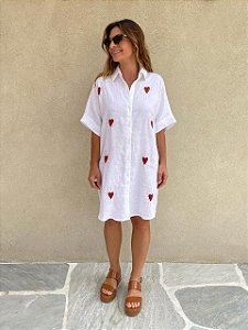 Chemise Nina Hearts Branca